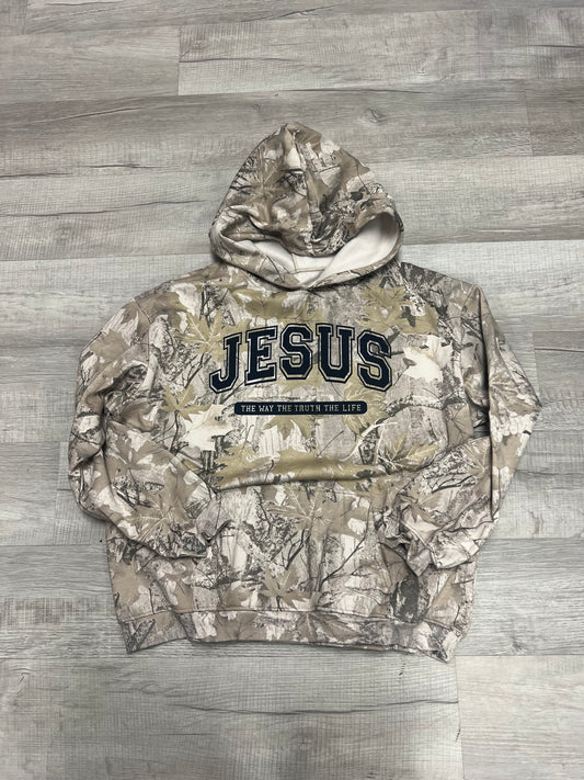 Jesus camo hooded sweatshirt