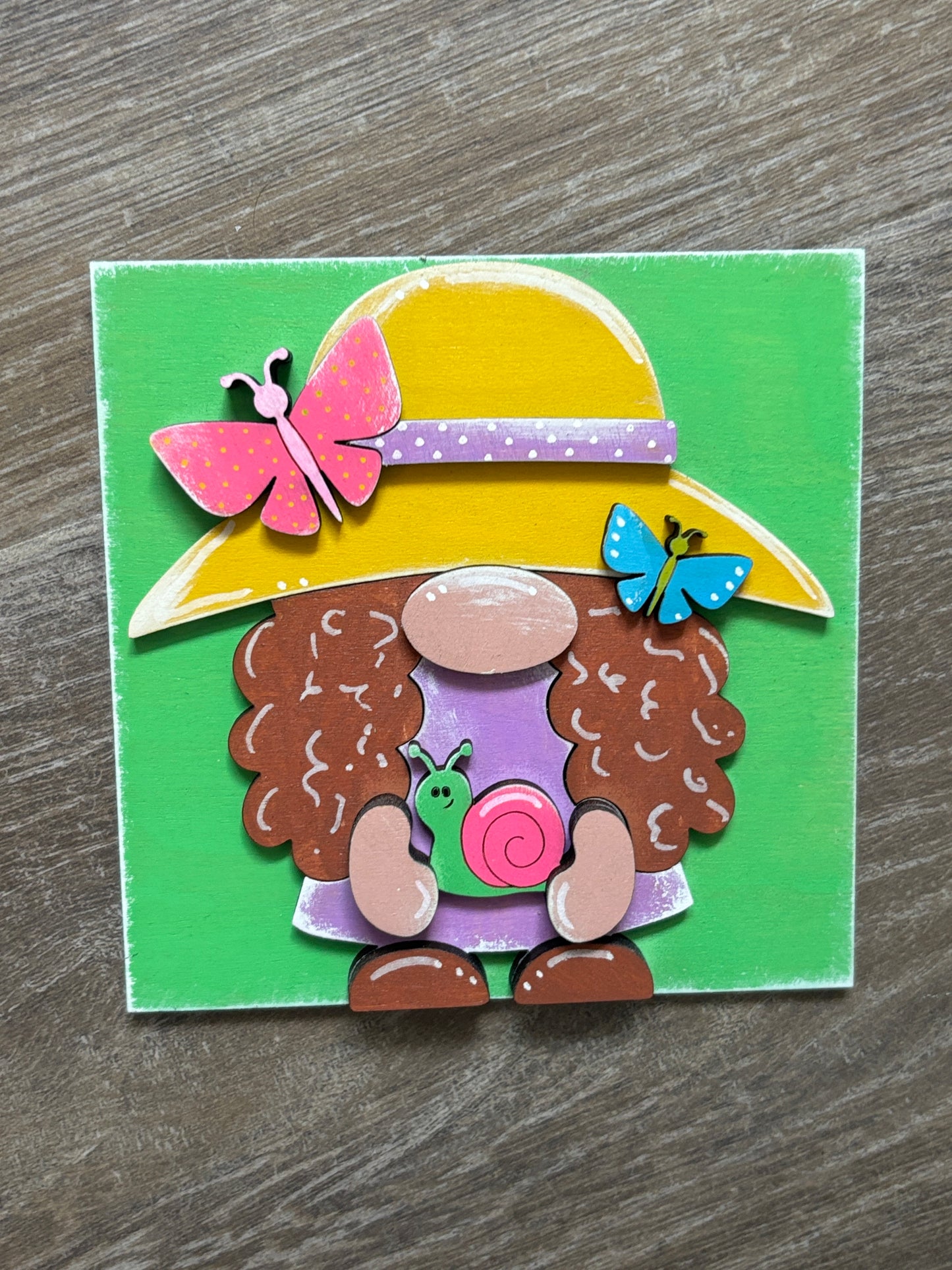 Spring gnomes interchangeable square and rectangle inserts