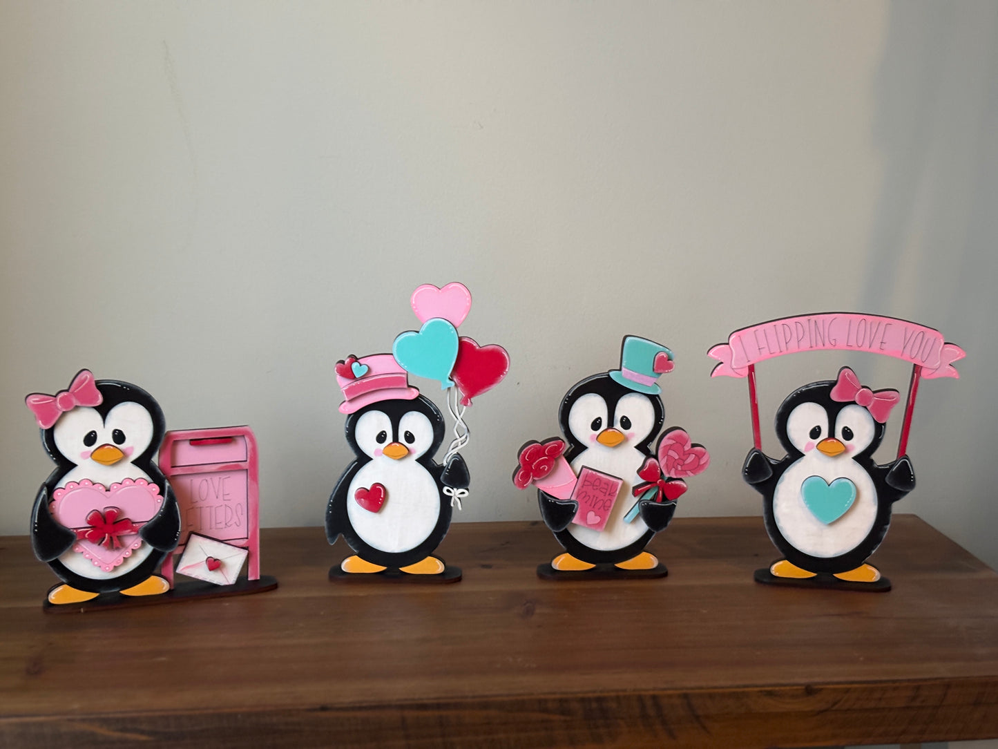 Mini standing penguins- Valentine’s
