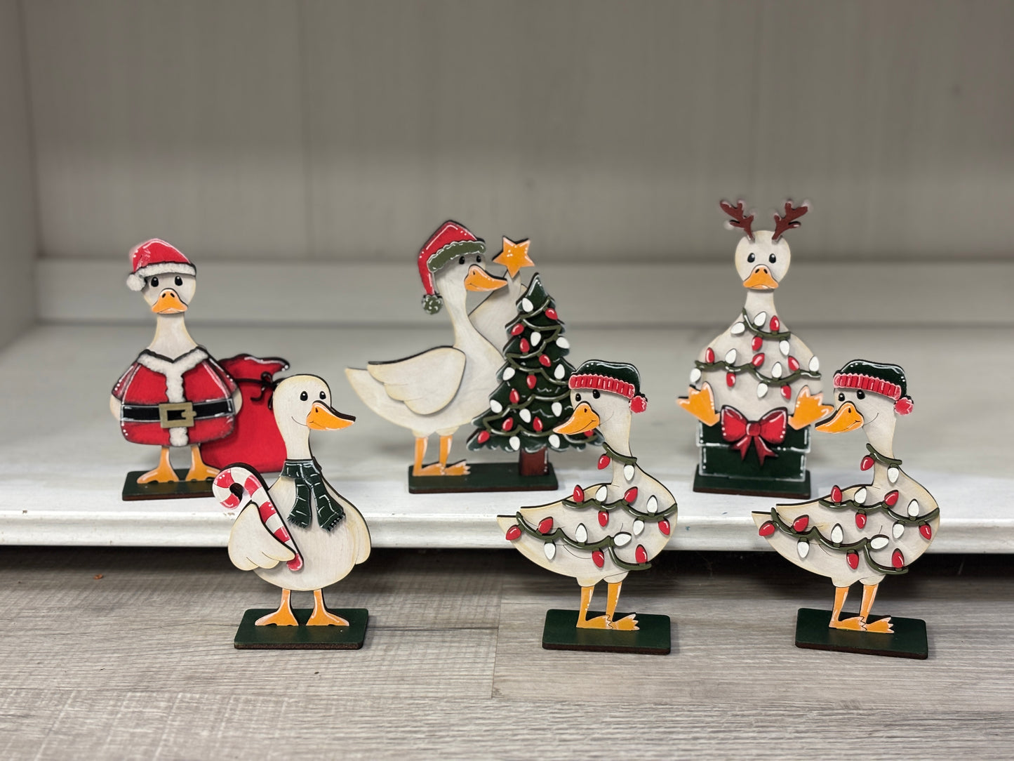 Standing Christmas geese