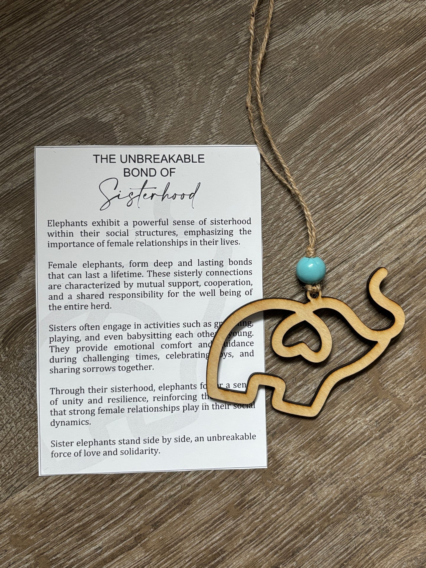 Story card ornament / car charm