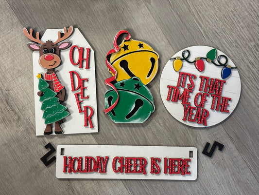 Oh Deer Christmas wagon/shelf set