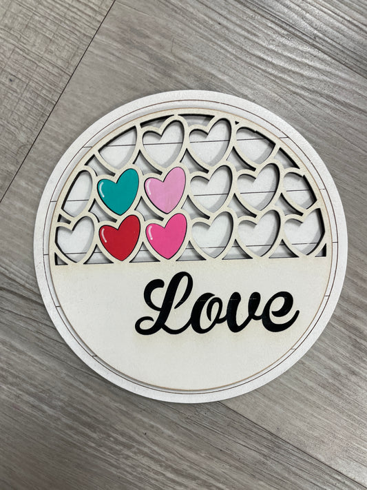 Valentine’s - love interchangeable round insert