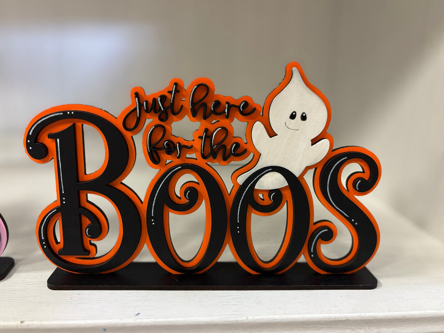 Here for the boos Halloween shelf sitter