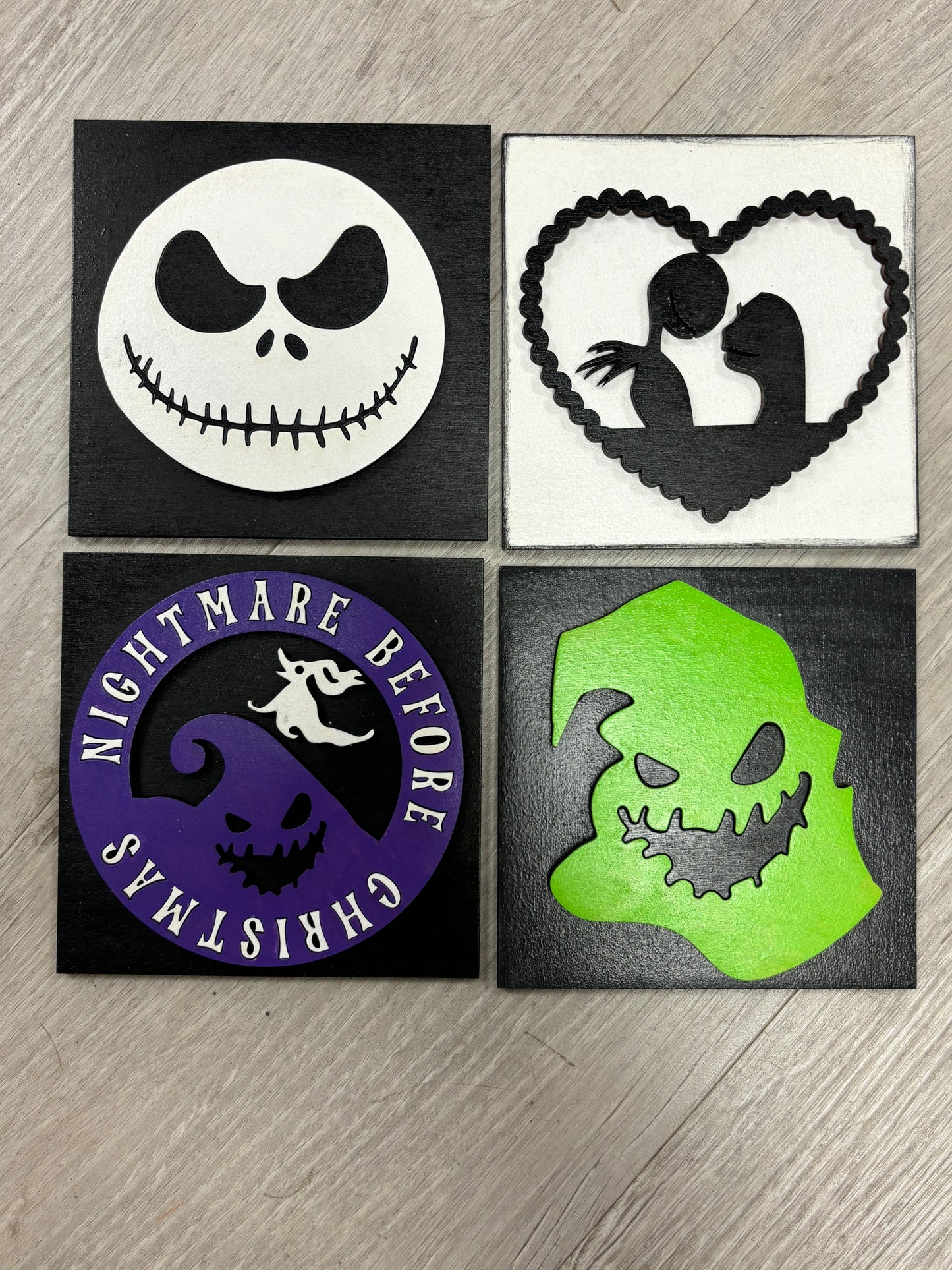 Nightmare before Christmas themed interchangeable square inserts