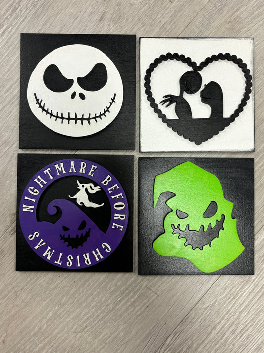 Nightmare before Christmas themed interchangeable square inserts