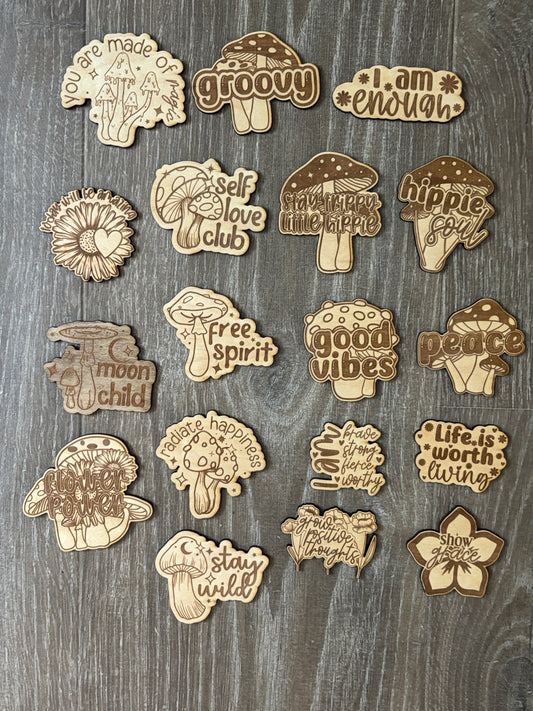 Fun hippie magnets