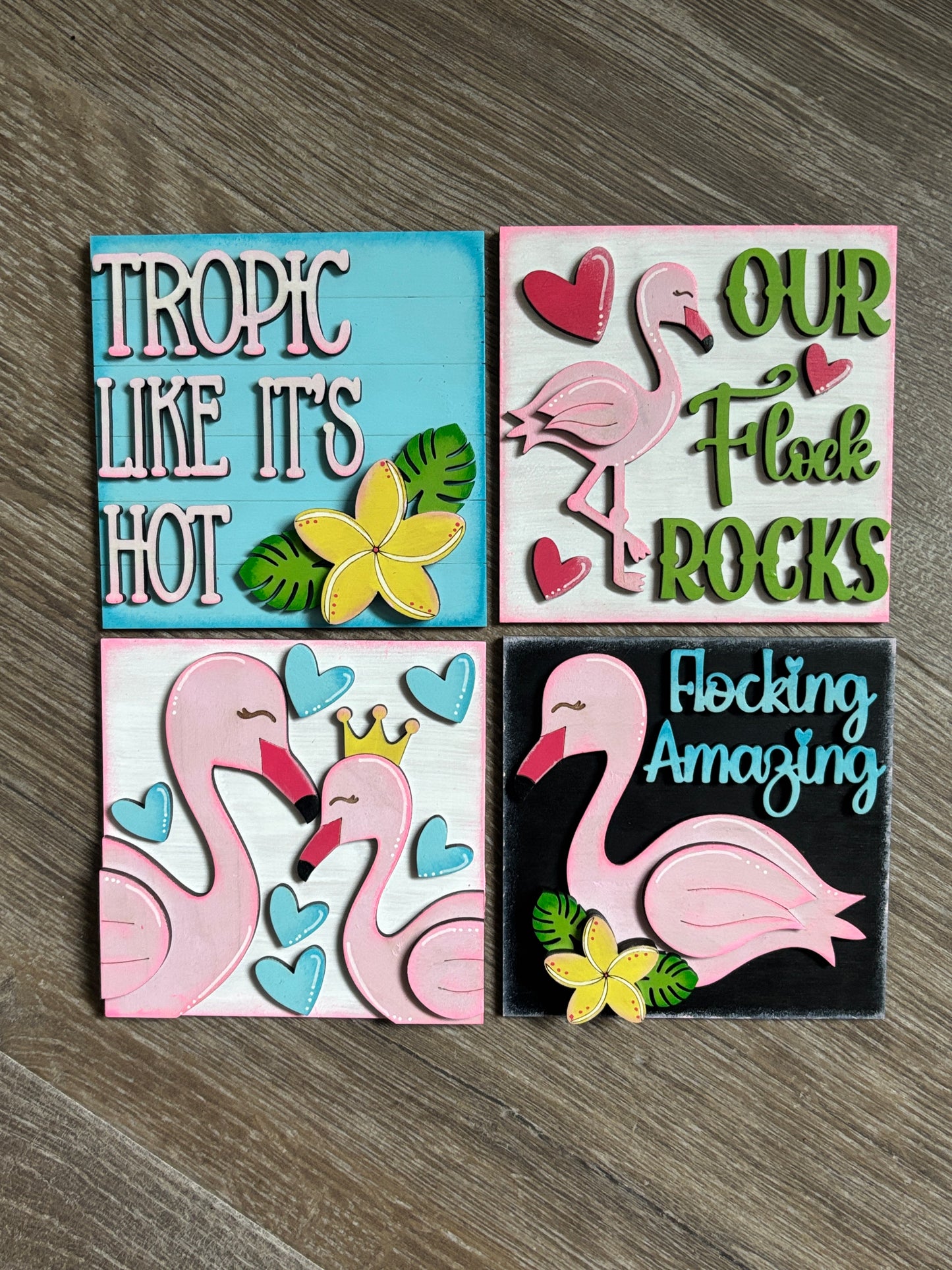 Flamingo square inserts