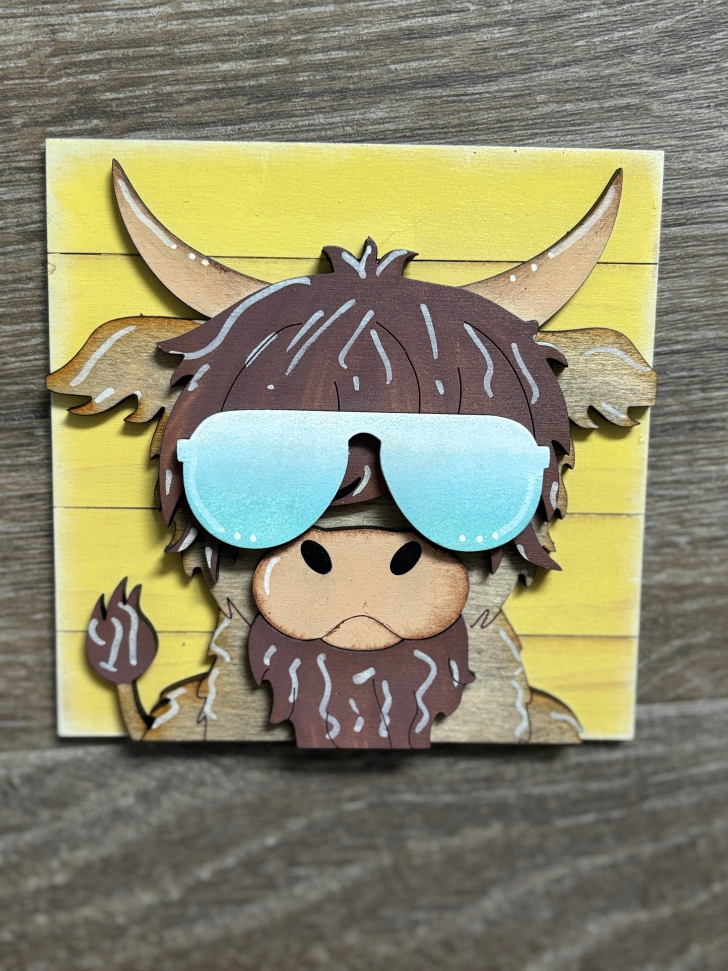 Summer - highland cow square inserts