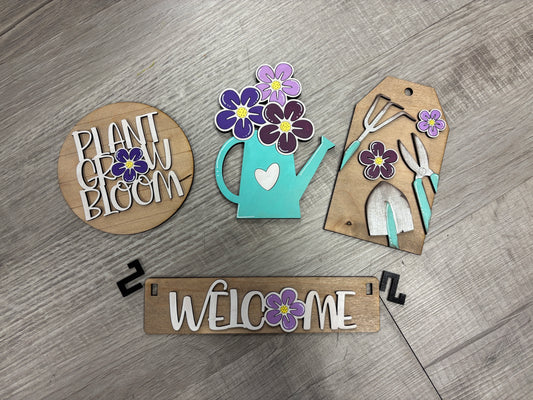 Welcome spring wagon/shelf set