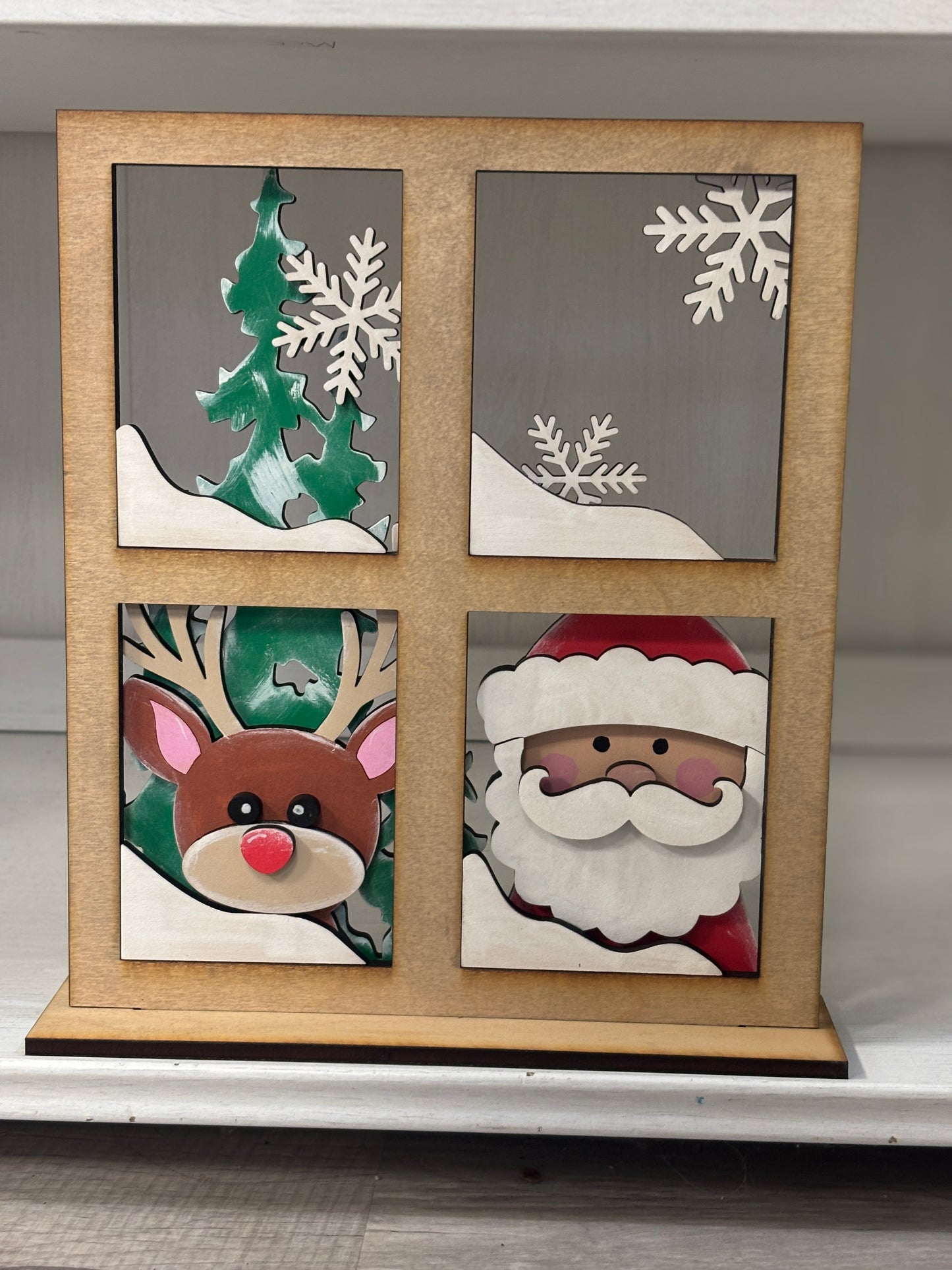 Christmas winter Window shelf sitter
