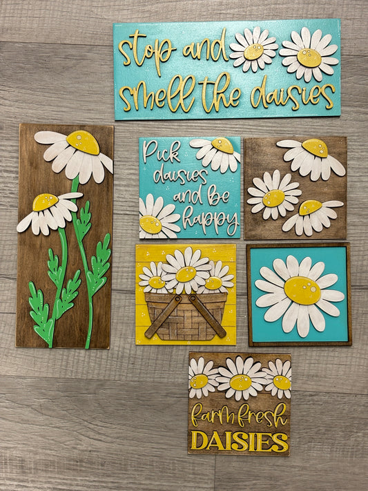 Spring - daisies square inserts