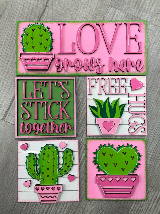 Valentine’s - cactus square inserts