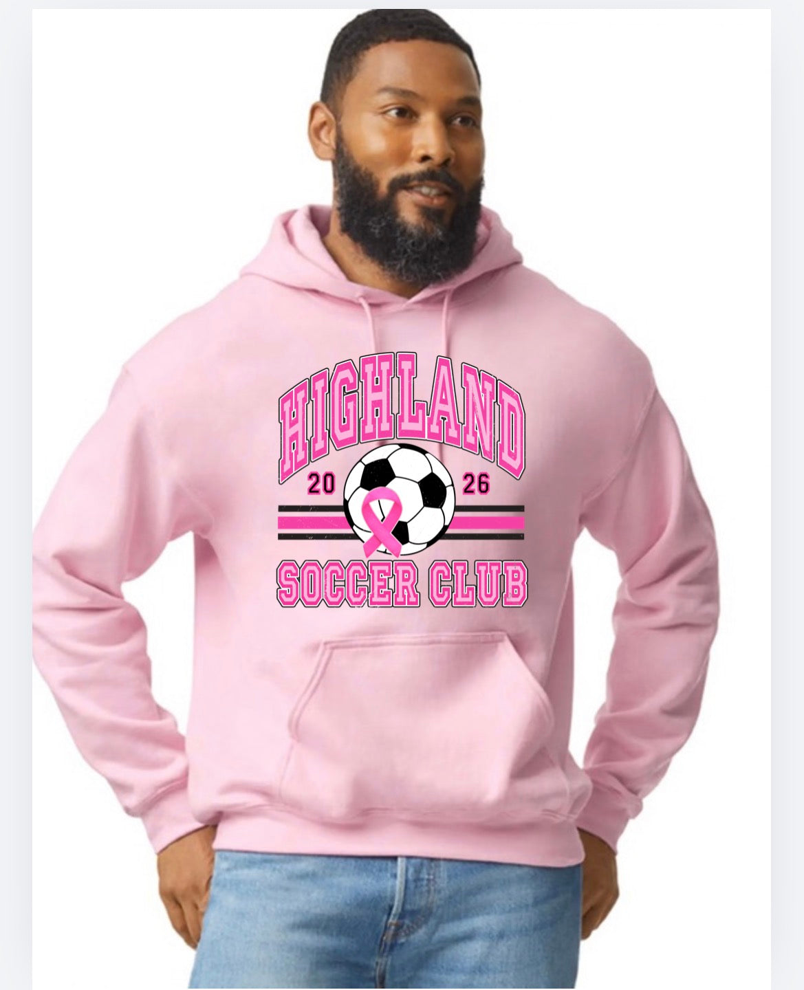 Go pink tee hooded sweatshirt