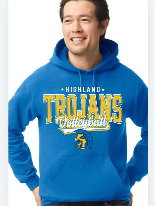 Highland volleyball hooded sweatshirt