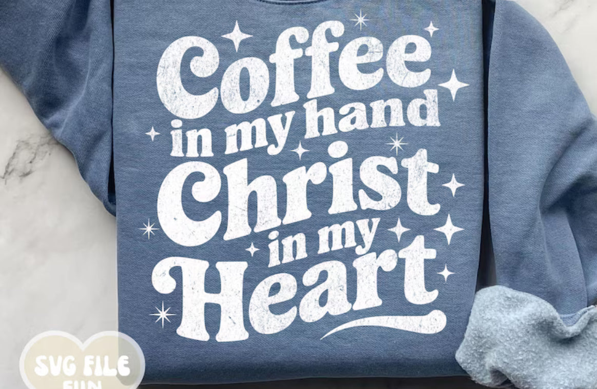 Coffee in my hand…comfort color tee