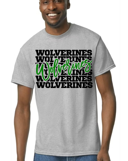 Wolverines on repeat tee