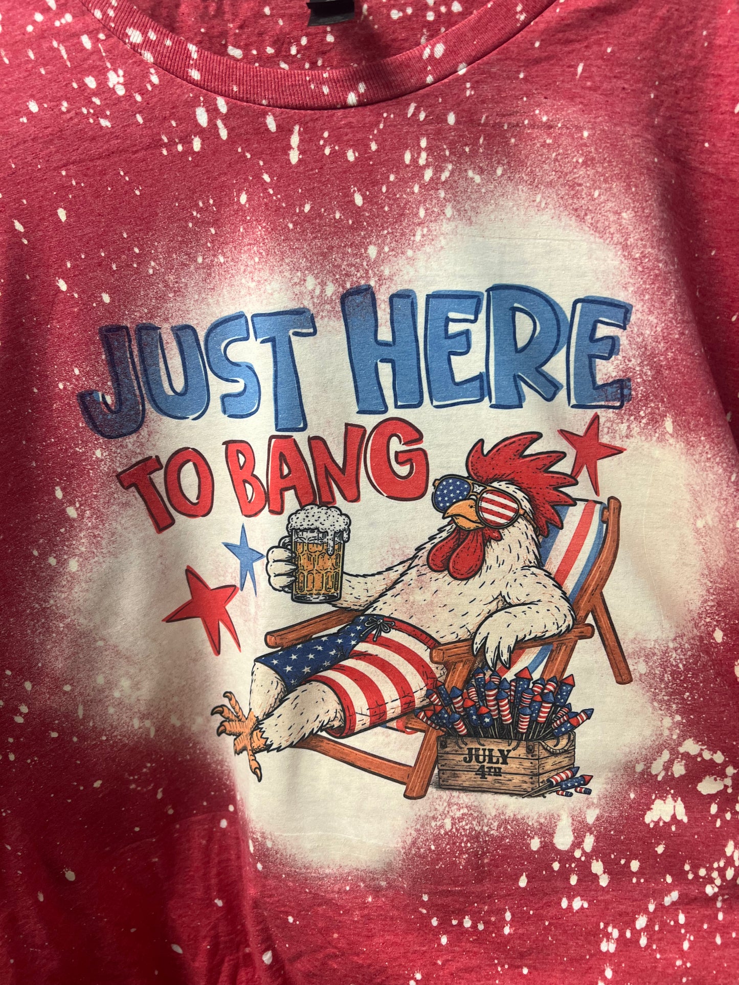 Here to bang rooster tee