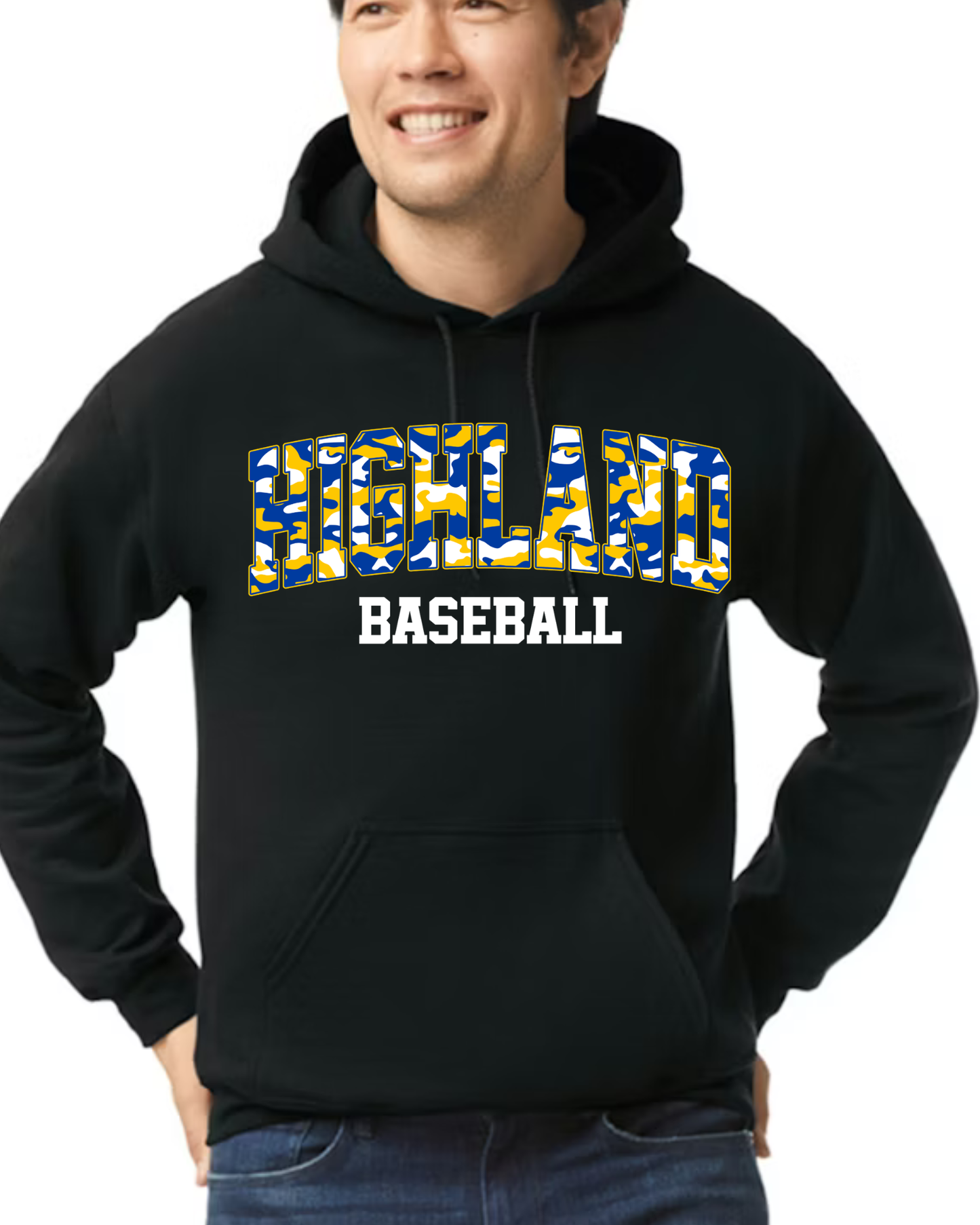 Highland Baseball Camo Hoodie