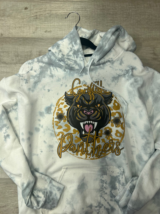Panther mascot hoodie tye dyed