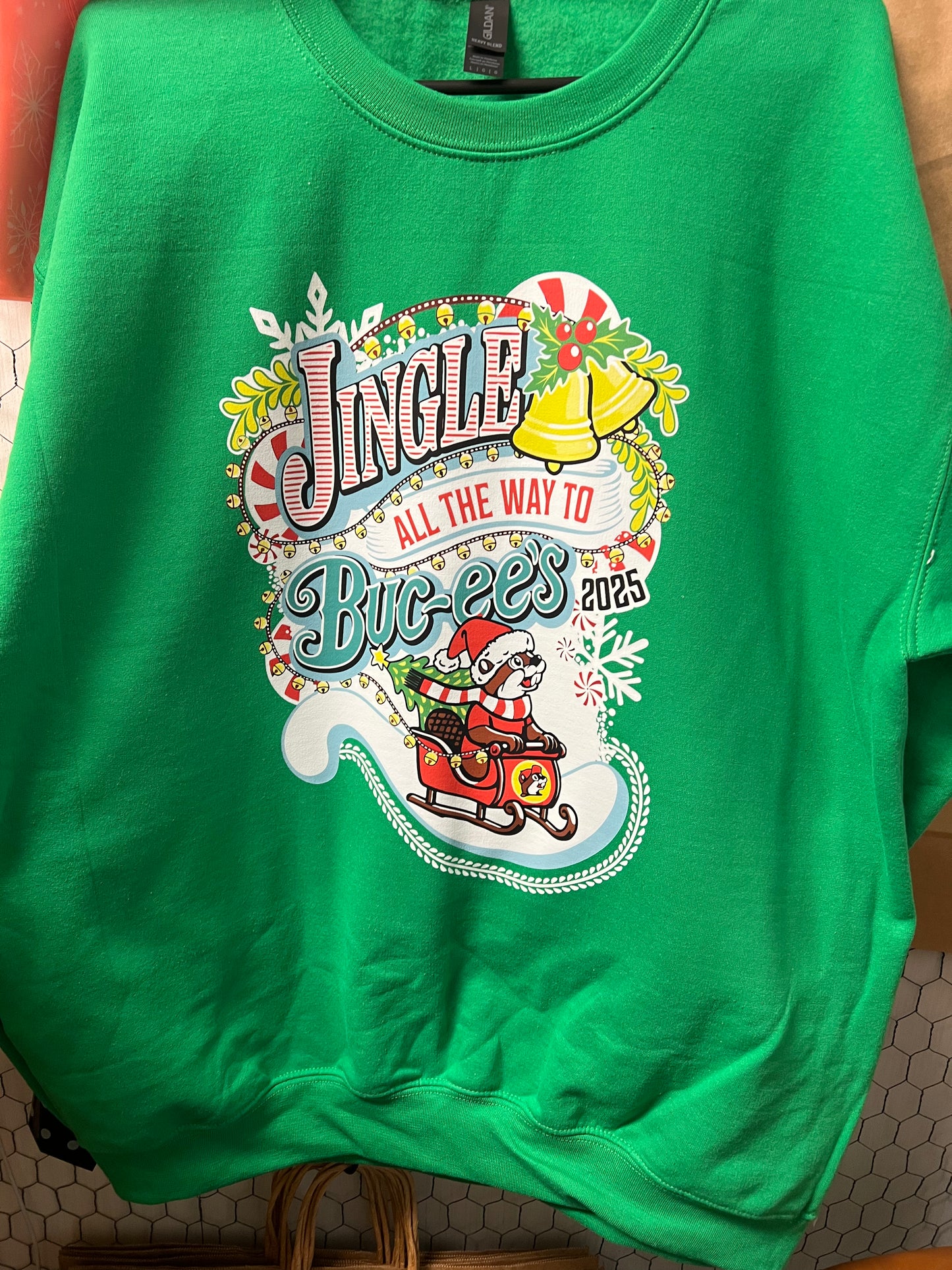 Beaver gas station Christmas crew