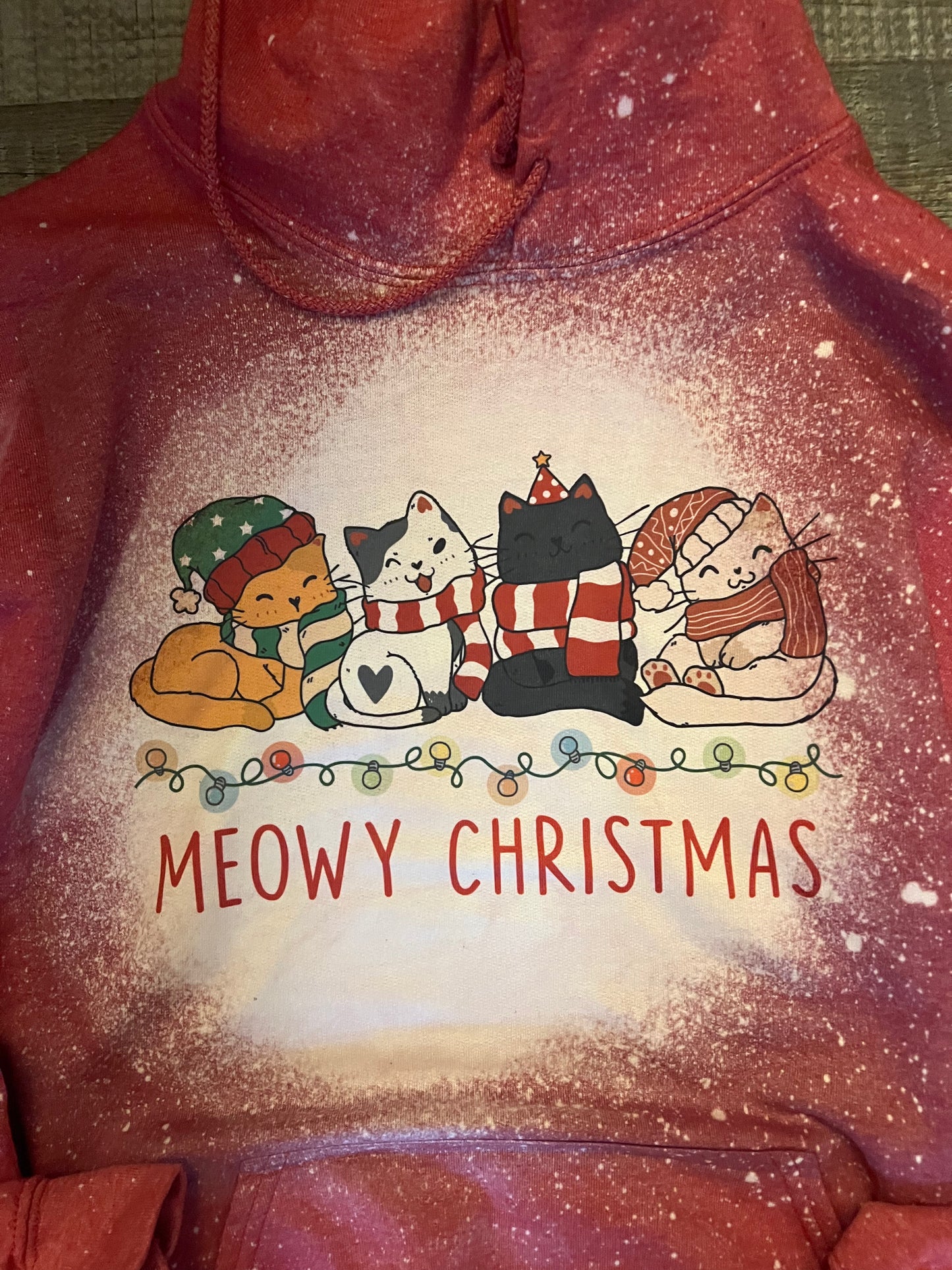 Meowy christmas hooded sweatshirt