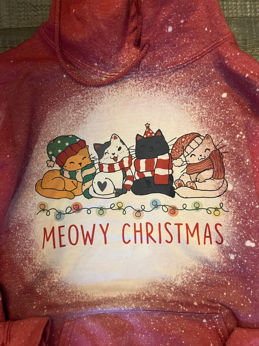 Meowy christmas hooded sweatshirt