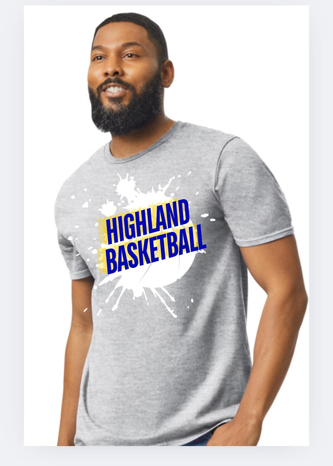 Highland Basketball tee gray