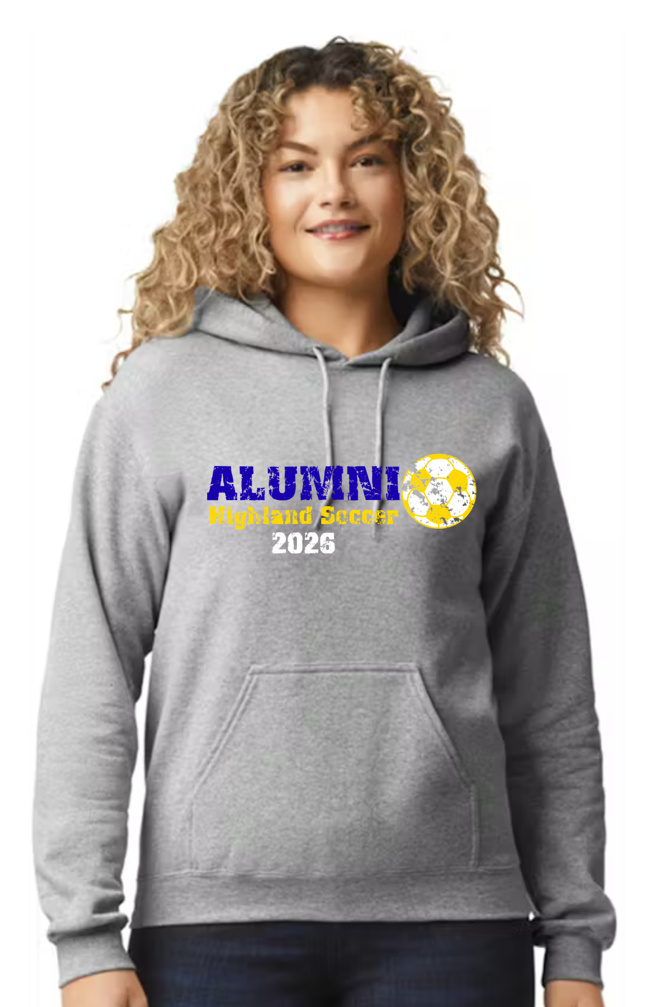 Distressed Alumni Gildan Hooded Sweatshirt