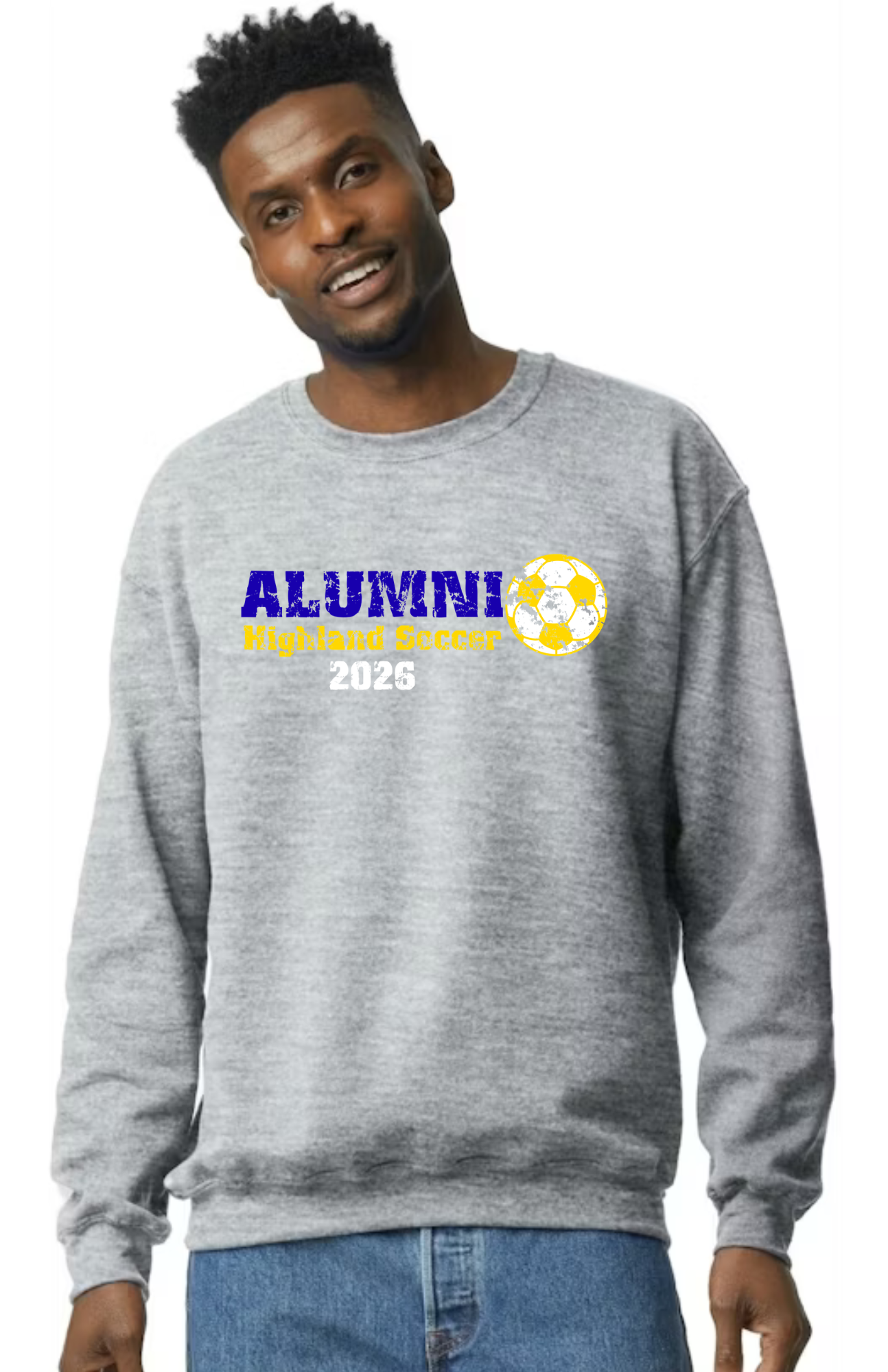 Distressed Alumni Gildan Crewneck