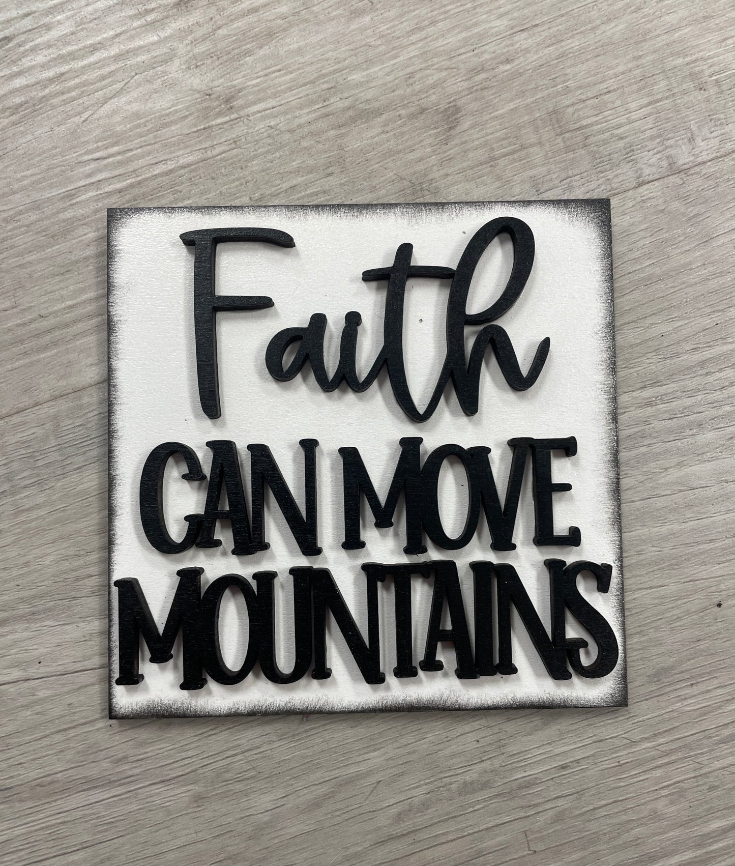 Faith themed interchangeable square inserts
