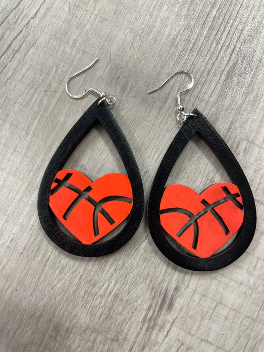 Basketball earrings