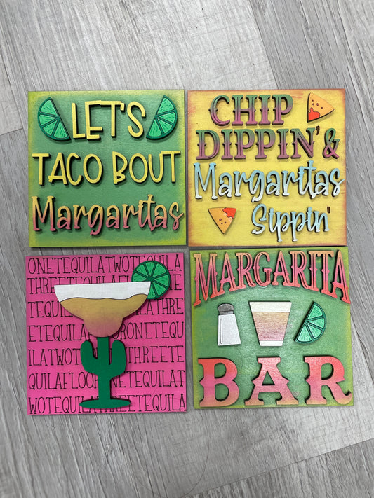Tacos and Margaritas interchangeable square inserts