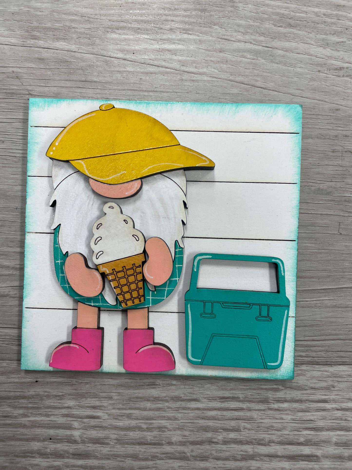 Summer gnomes interchangeable square inserts
