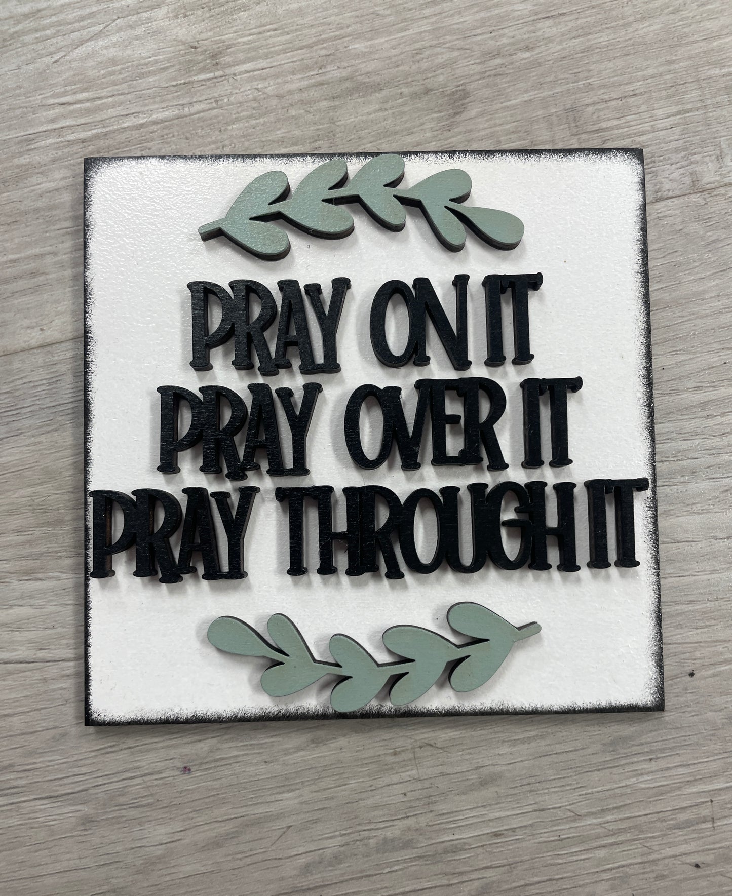 Faith themed interchangeable square inserts