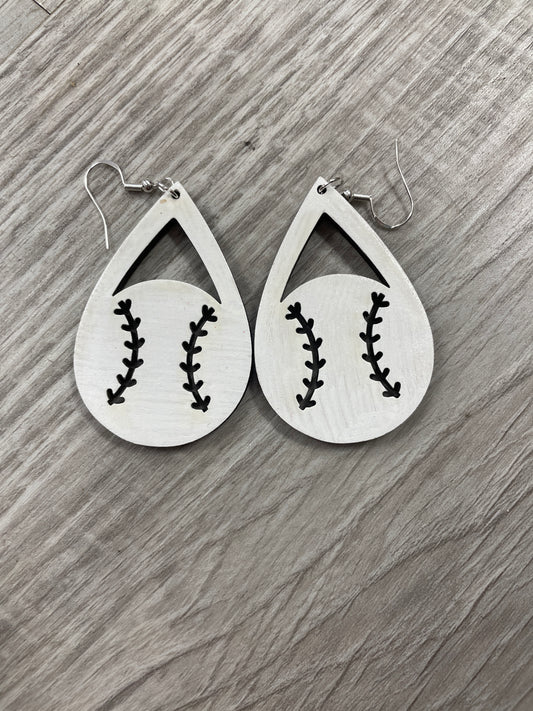 Baseball earrings