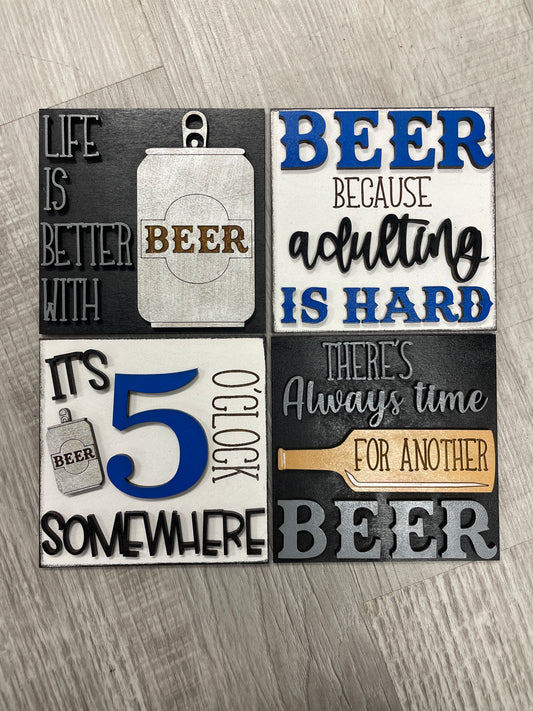 Beer interchangeable square inserts