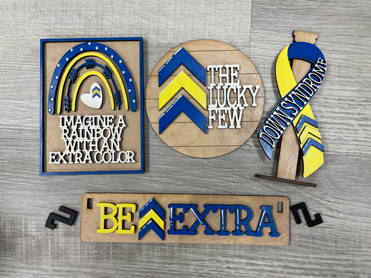 Down Syndrome wagon/shelf interchangeable insert set