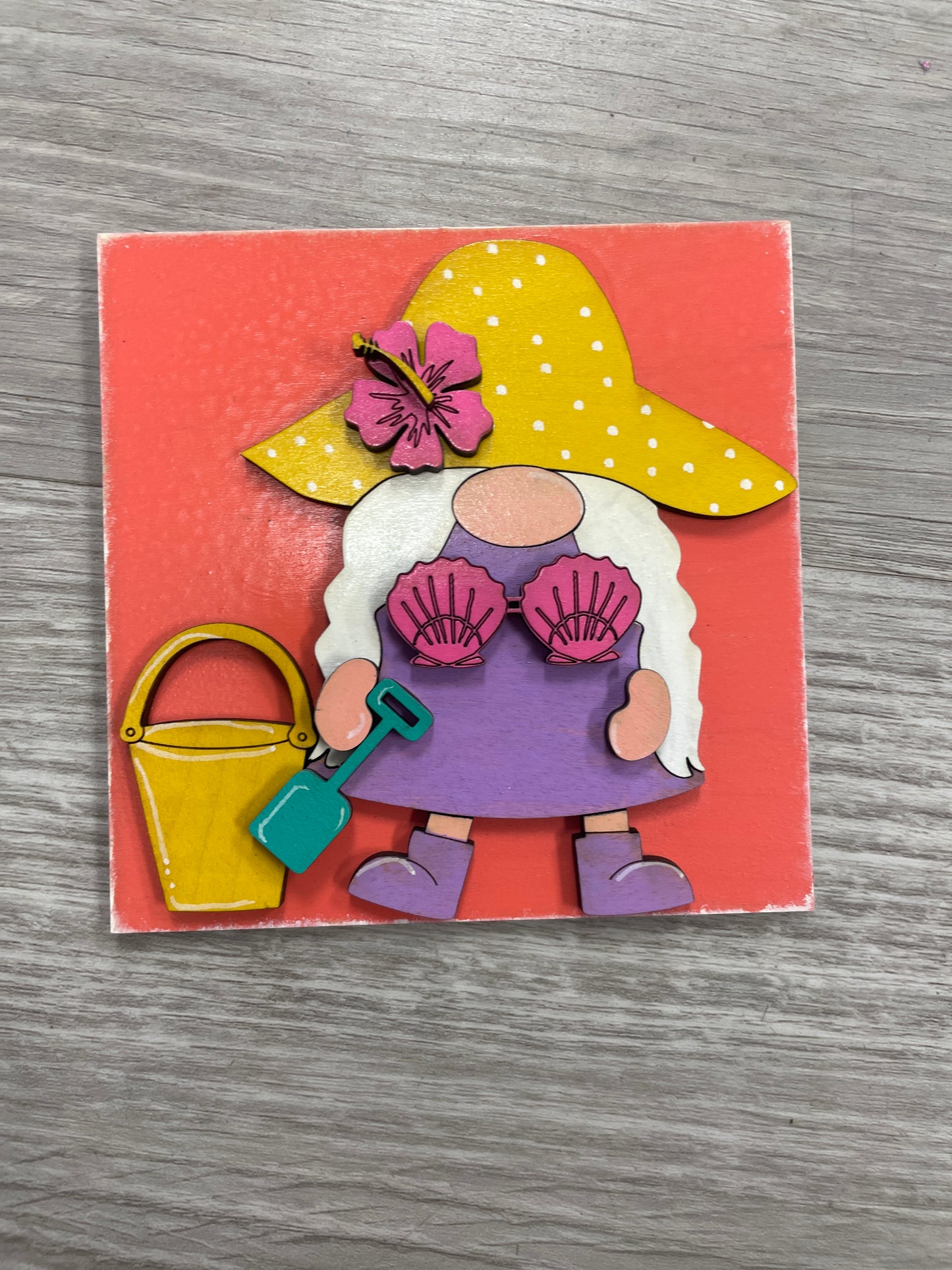 Summer gnomes interchangeable square inserts