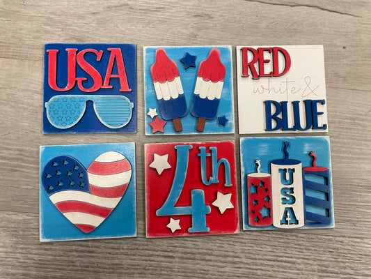 July 4th interchangeable square inserts