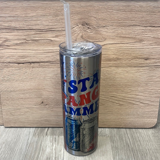 Star spangled shammered 20oz tumbler