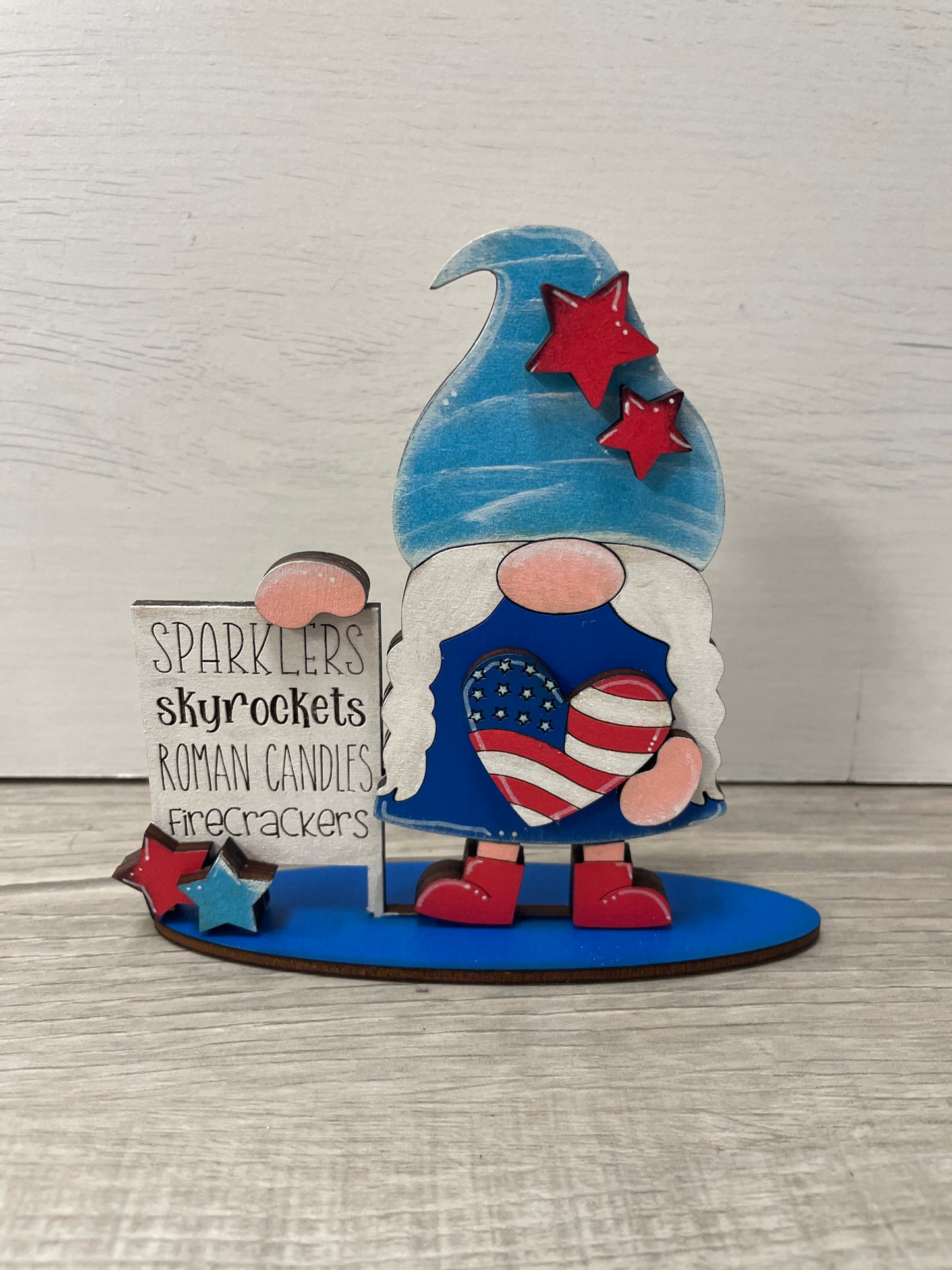 Mini standing patriotic gnomes