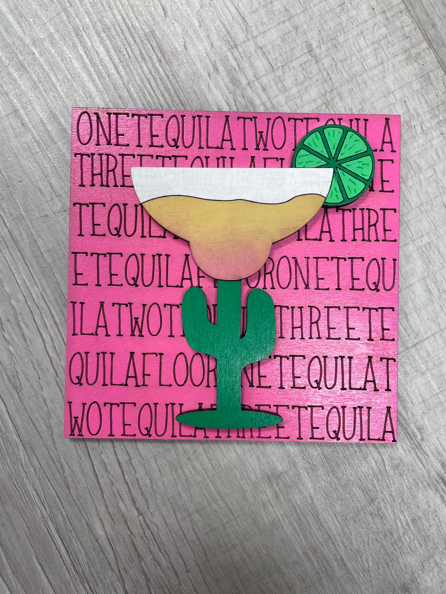 Tacos and Margaritas interchangeable square inserts