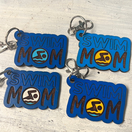 Swim mom keychain