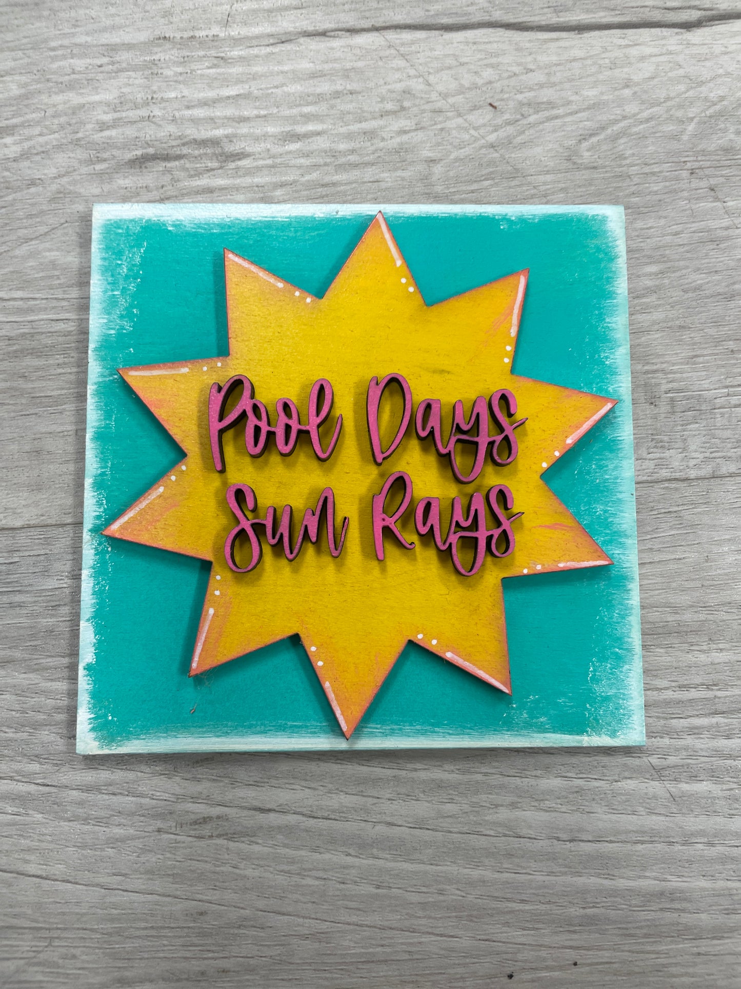 Summer themed interchangeable square inserts