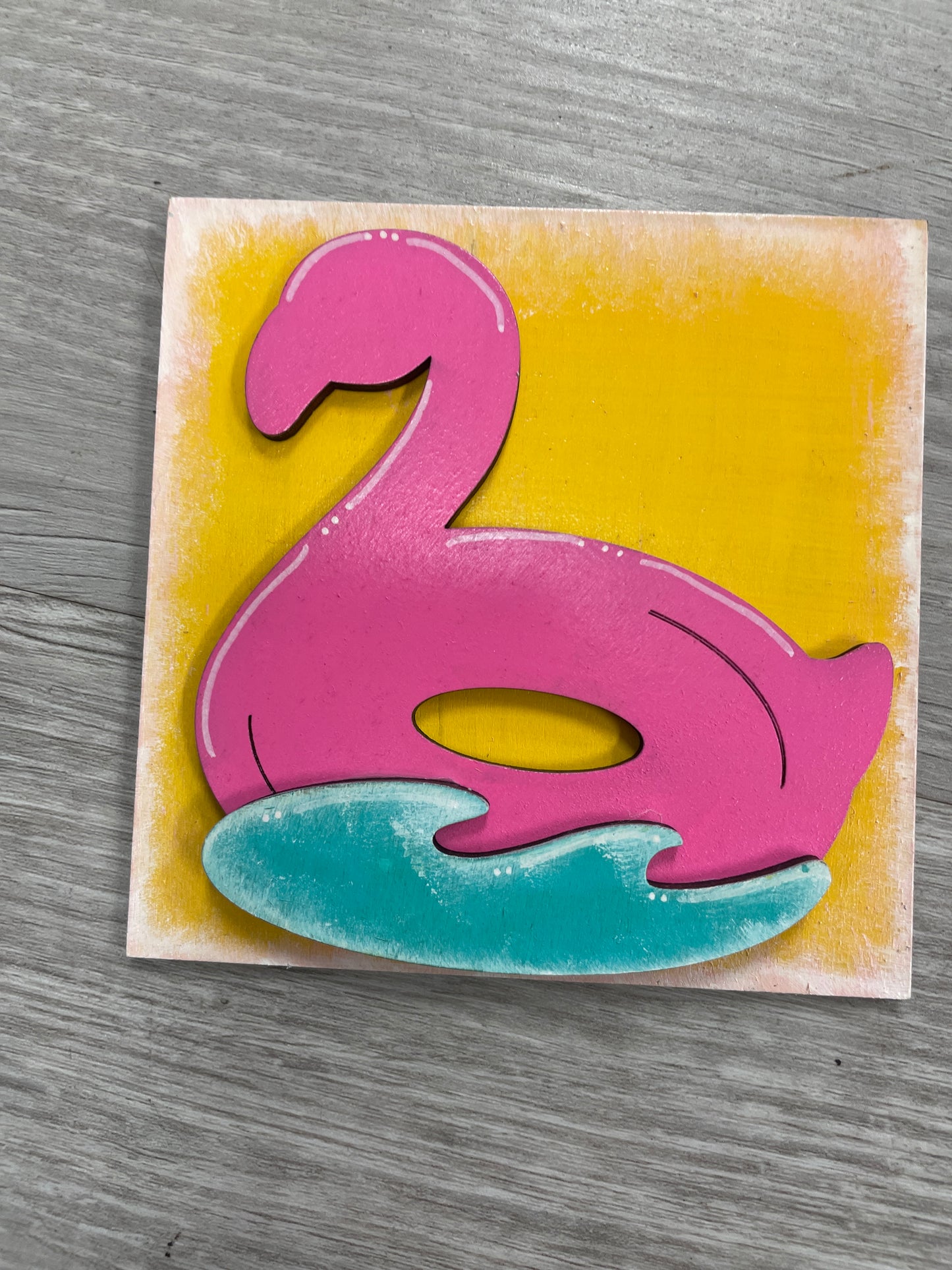 Summer themed interchangeable square inserts
