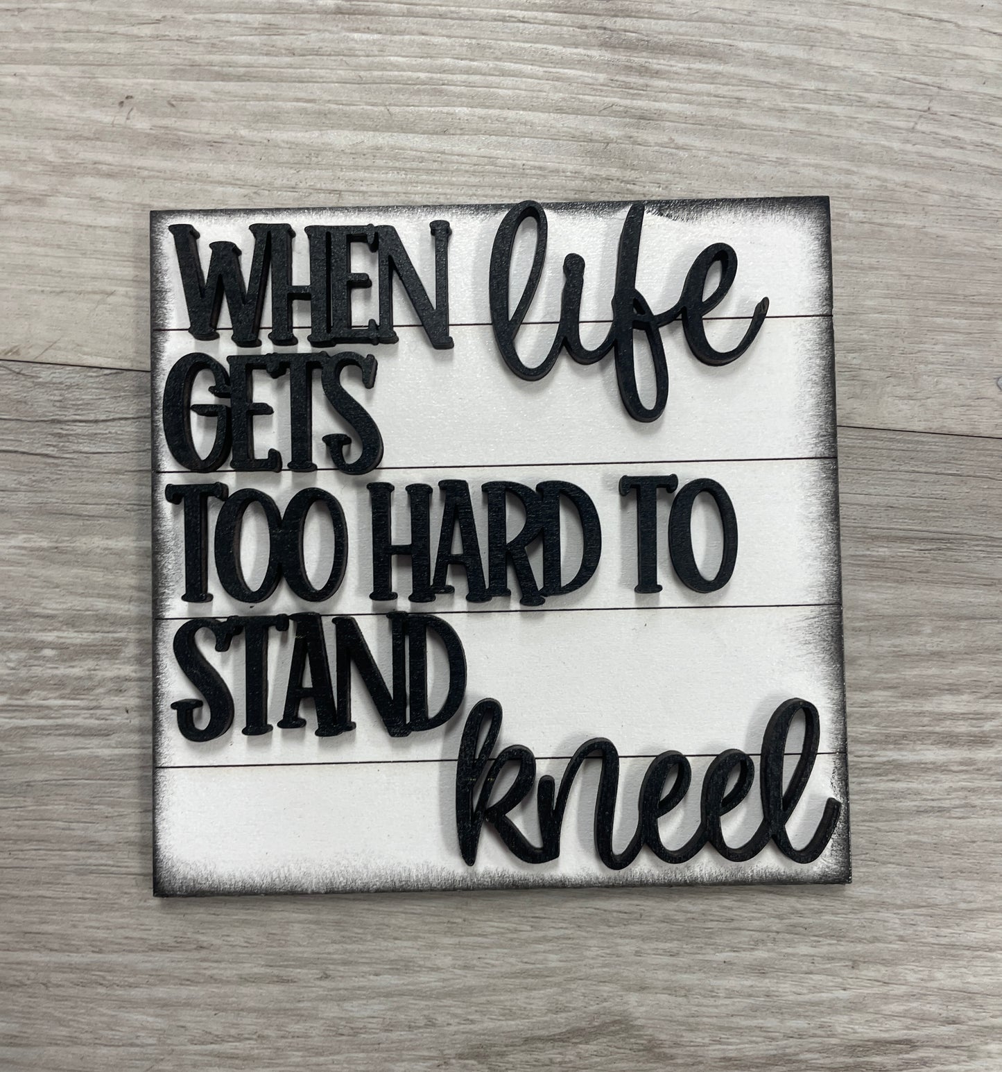 Faith themed interchangeable square inserts