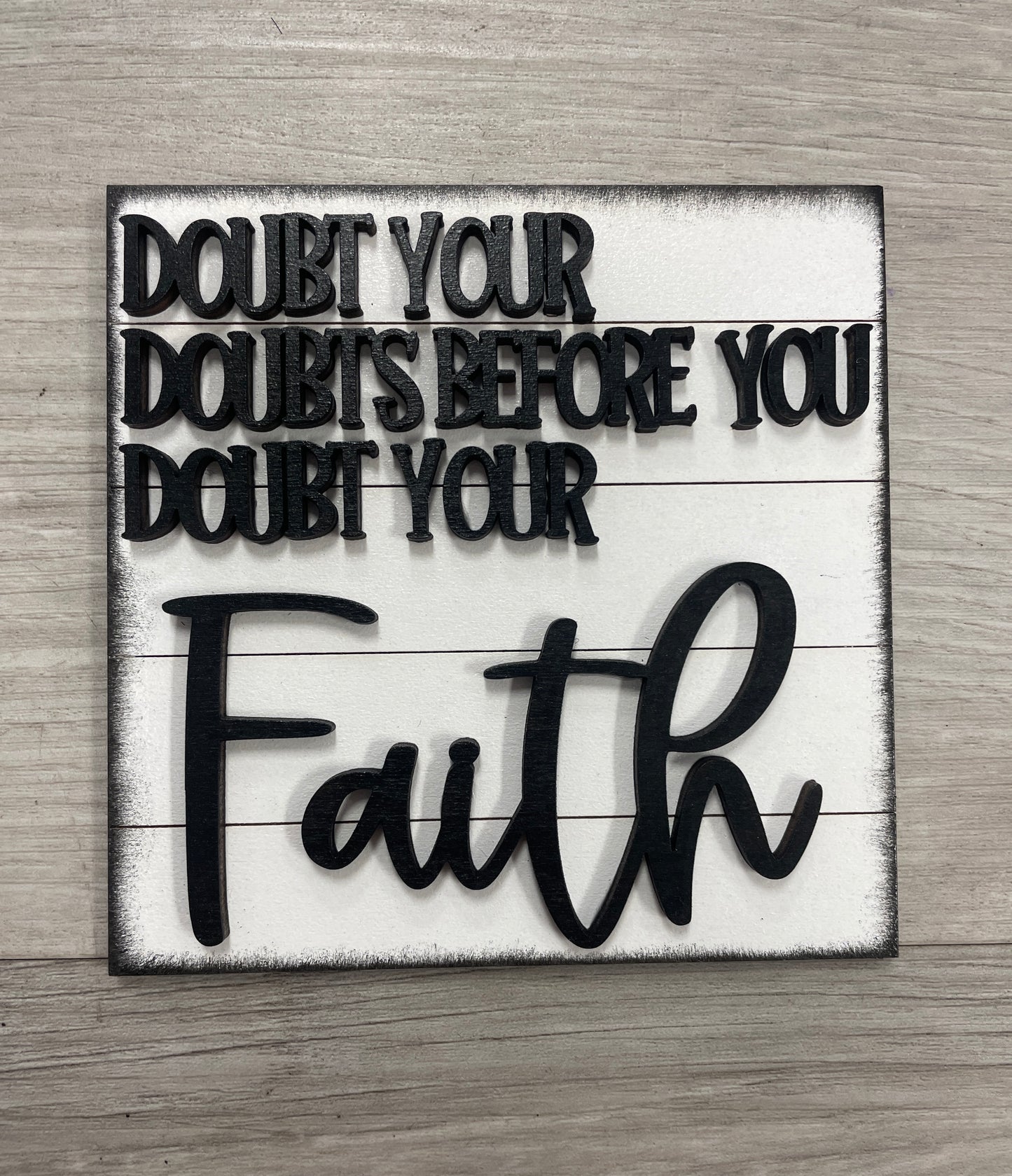 Faith themed interchangeable square inserts
