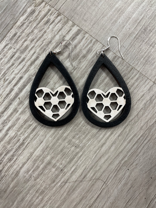 Soccer earrings