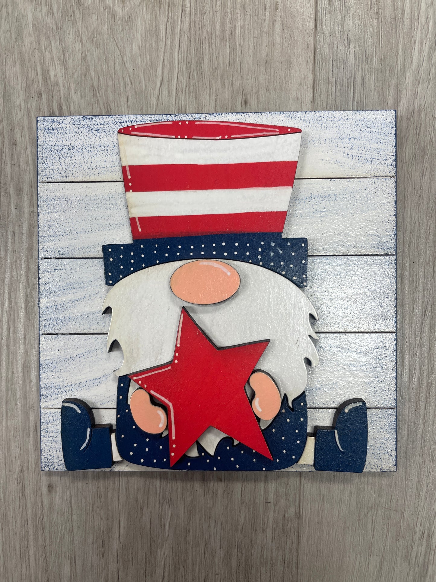 Fourth of July themed interchangeable square and rectangle inserts